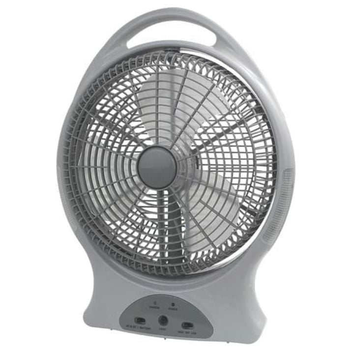 7" Portable Solar Powered Fan with Battery Backup and USB Port