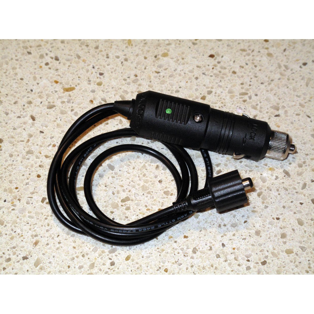 12V Cigarette Lighter Plug with 1m Ext Cable fitted