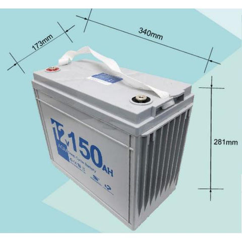 12V 150AH AGM Deep Cycle Rechargeable Battery