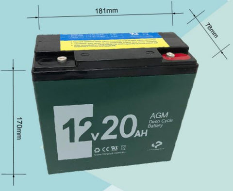 12V 20AH AGM Deep Cycle Rechargeable Battery
