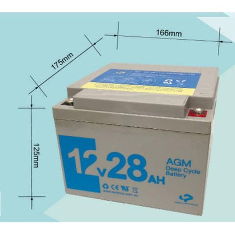 12V 28AH AGM Deep Cycle Rechargeable Battery