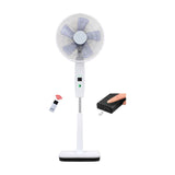 16" Pedestal Solar Powered Fan with Battery Backup and Remote Control Operation