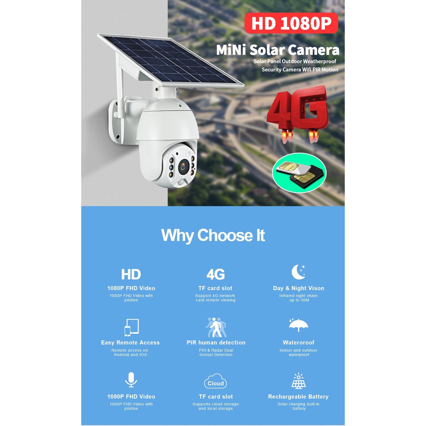 4G Solar PTZ Camera OSE-03