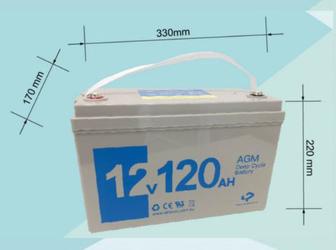 12V 120AH AGM Deep Cycle Rechargeable Battery