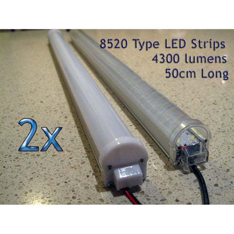 2x 12V Double 50cm 8520 Type Rigid LED Light Strip