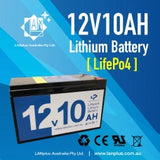 LANplus New 12V 10Ah LiFePO4 Lithium Rechargeable Battery same size as 7AH 9AH last longer