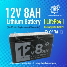 LANplus 12V 8Ah LiFePO4 Lithium Rechargeable Battery Ultra Light 12v 7ah