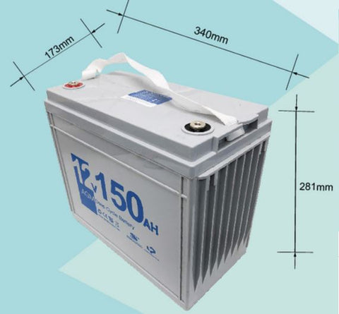12V 150AH AGM Deep Cycle Rechargeable Battery
