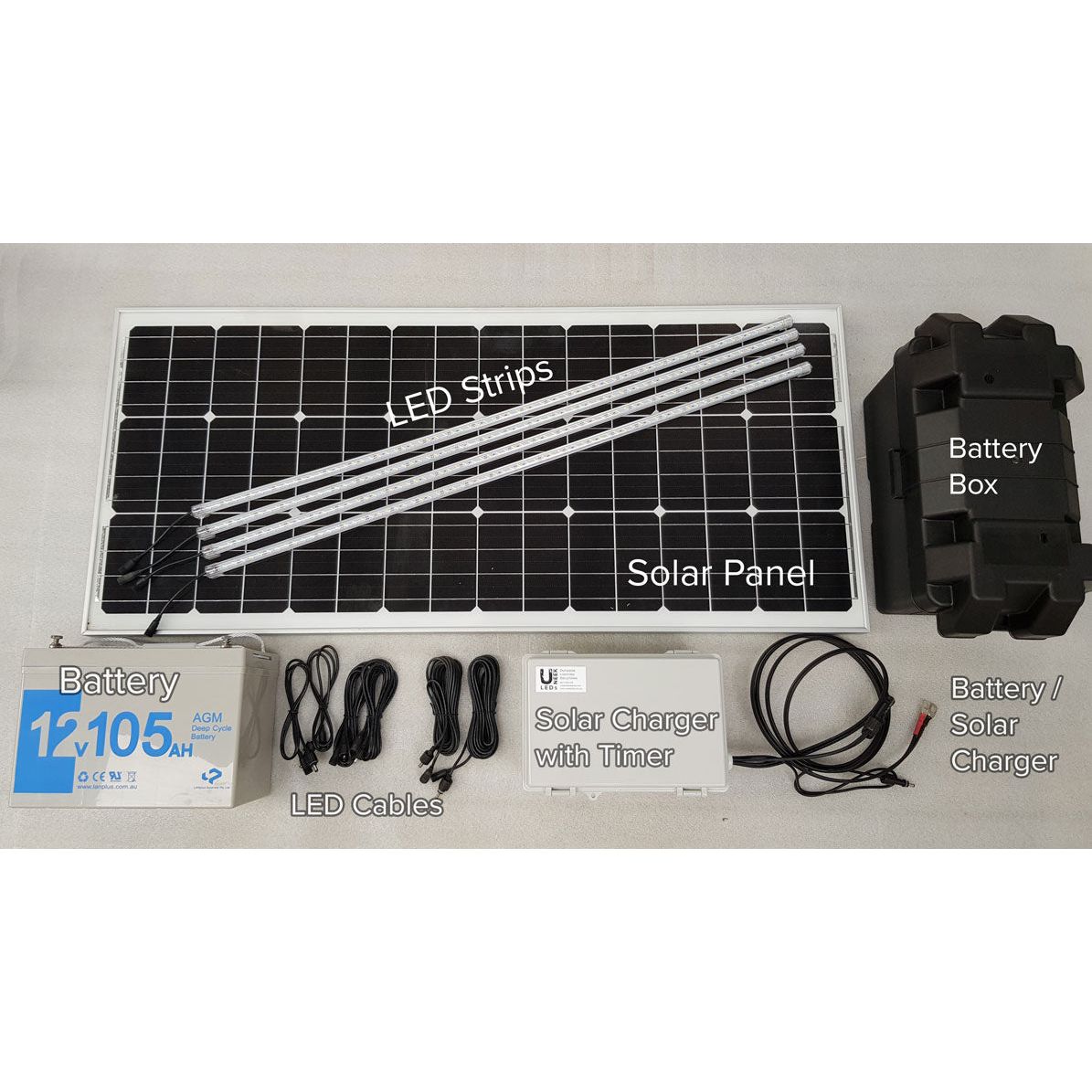 4 Horse Stable Solar LED Lighting Kit