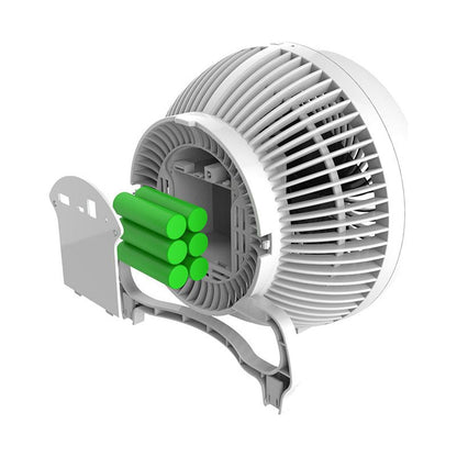 7" Portable Solar Powered Fan with Battery Backup and USB Port